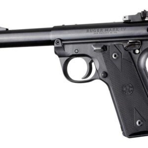 Ruger 22/45 MKIV Rubber Grip Panels Checkered W/Diamonds Black