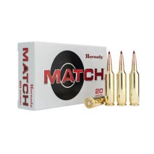 Hornady Match ELD Rifle Ammunition .22 Creedmoor 80gr PT 3285 fps 20/ct