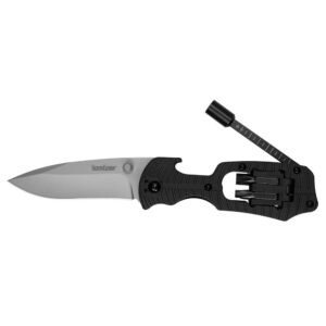 Kershaw Select Fire Folding Knife 3-2/5" Drop Point Blade Black