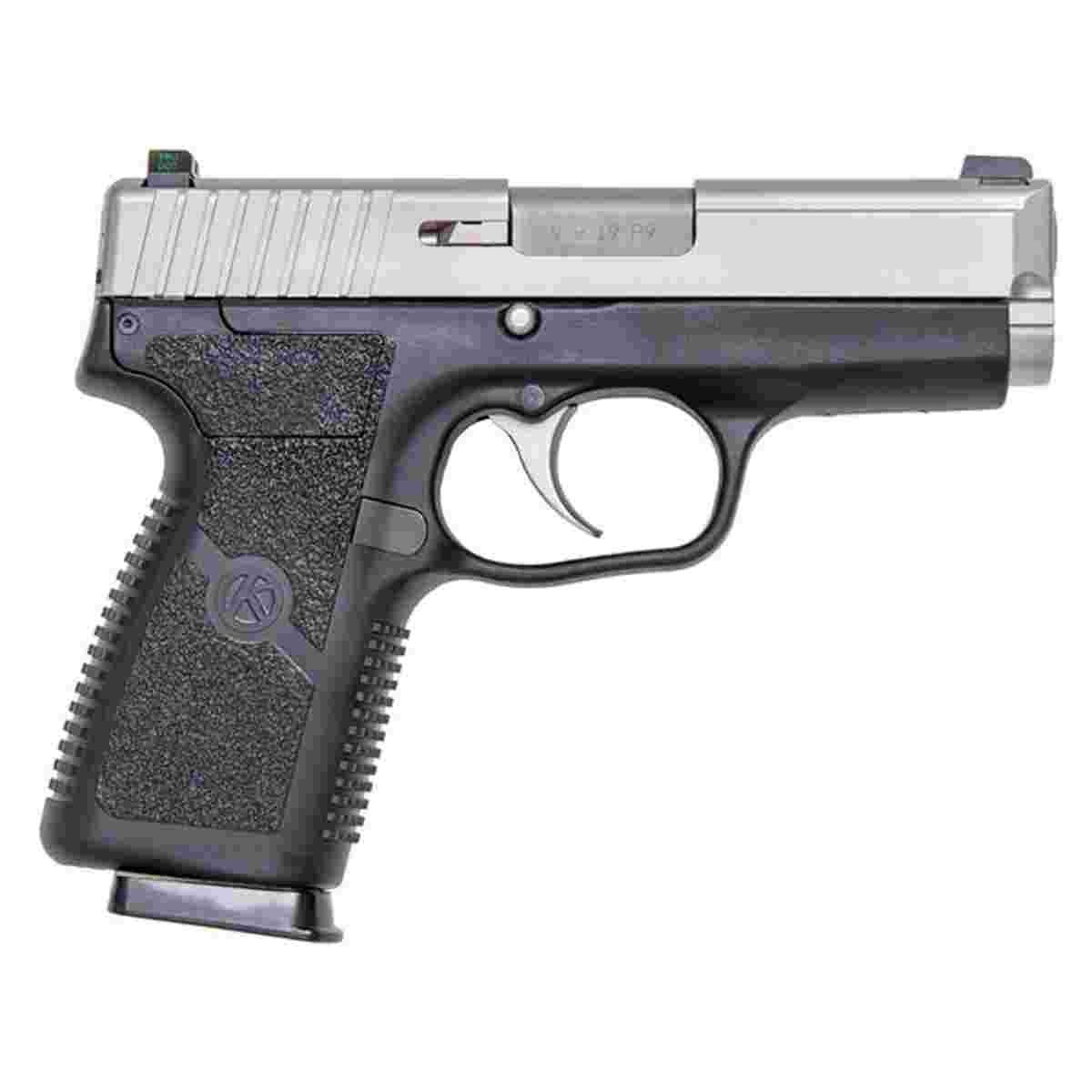 Kahr P9 Handgun 9mm Luger 7rd(2)&8rd(1) Magazines 3.6" Barrel Stainless Slide/Black Grip Night Sights CA Compliant