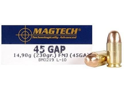 MagTech Handgun Ammunition .45 GAP 230 gr FMJ 837 fps 50/box