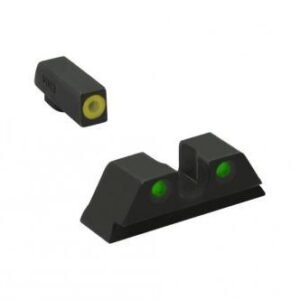 Meprolight ML41766 Hyper-Bright Yellow Ring Front/Green Rear Sights for S&W M&P Fullsize Compact Subcompact (Not Shield Models)