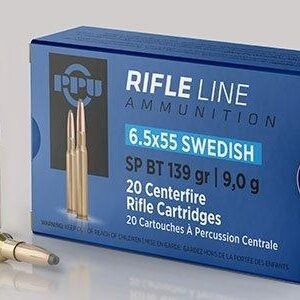 PPU Rifle Ammunition 6.5x55mm Swedish 139 gr SP 2540 fps - 20/ct