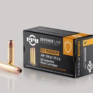 PPU Handgun Defense Ammunition .357 Magnum JHP 158gr 1607 fps 50/ct