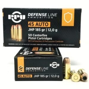 PPU Defense Handgun Ammunition .45 Acp 185 gr JHP 935 fps 50/ct