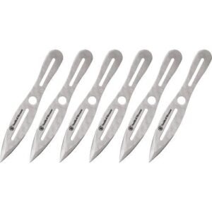 Smith & Wesson 6 8" Throwing Knives 4 1/4" Blade Silver