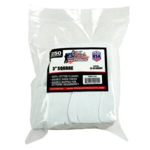 Pro-Shot 3" Square 100% Cotton Patches 250/ct