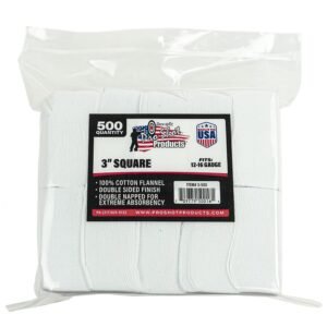 Pro-Shot 3" Square 100% Cotton Patches 500/ct