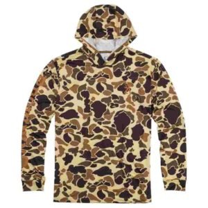 Browning Hooded Long Sleeve Tech Shirt Vintage Tan Camo XL