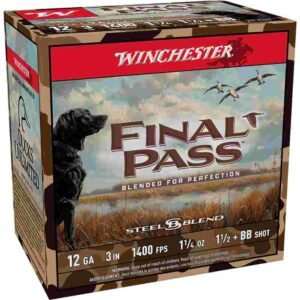 Winchester Final Pass Shotshells 12 ga 3" 1-1/4 oz 1400 fps #1.5 & #BB 25/ct