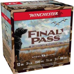 Winchester Final Pass Shotshells 12ga 3-1/2" 1-1/2oz 1500 fps #1.5 & #BB Shot 25/ct