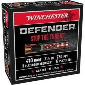 Winchester Supreme Elite PDX1 Personal Defense Shotgun Ammunition .410 ga 2 1/2" 3 disc 12 plts + Slug 750 fps 10/ct