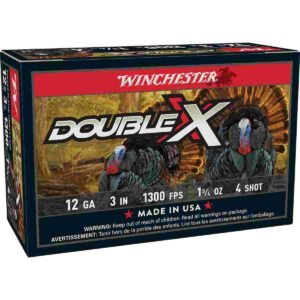 Winchester Double X Turkey Load Shotshells 12 ga 3" MAX 1-3/4 oz #4 1300 fps 10/ct