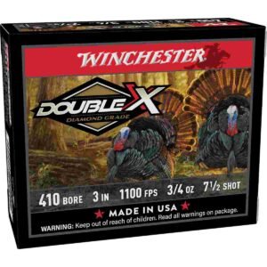 Winchester Double X Diamond Grade Turkey Shotshells .410 ga 3" 3/4 oz 1100 fps #7.5 10/ct