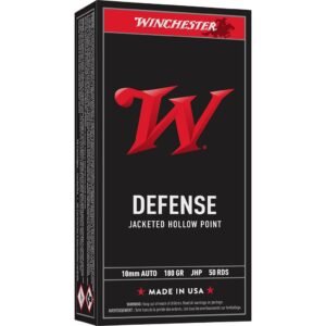 Winchester USA  Handgun Ammunition 10mm Auto 180gr JHP 1235 fps 50/ct