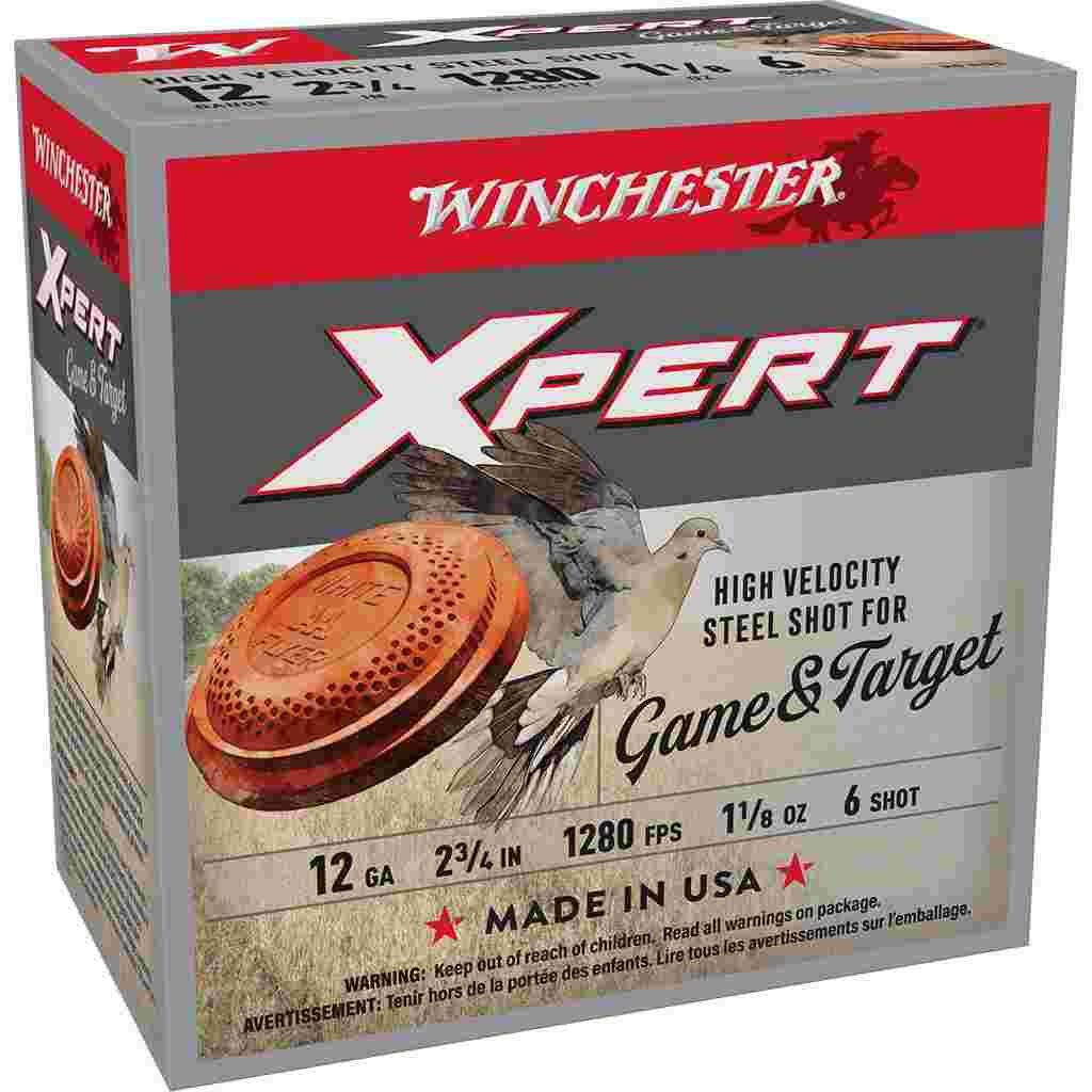Winchester Xpert Steel Shotshells 12 ga 2-3/4" 1-1/8 oz 1280 fps #6 25/ct