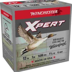 Winchester Xpert High-Velocity Steel Shotshells 12 ga 3" 1-1/4 oz 1400 fps #4 25/ct