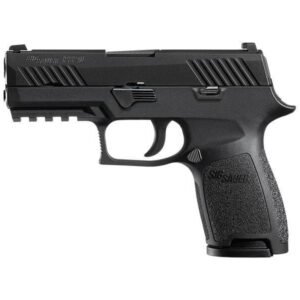 Sig Sauer P320 Compact Handgun 9mm Luger 10rd Magazines 3.9" Barrel Nitron Finish Siglite Sights MA Compliant Manual Safety