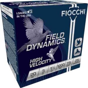 Fiocchi Field Dynamics Shotshells 20 ga 3" 1-1/4oz 1200fps #7.5 25/ct
