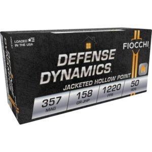 Fiocchi Pistol Shooting Dynamics Handgun Ammunition .357 Mag 158 gr JHP 1220 fps 50/rd