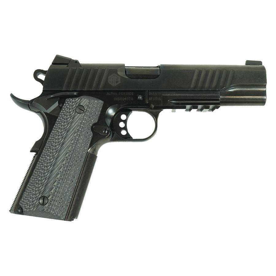 Alpha Foxtrot AF1911 Enhanced 70 Series Handgun 10mm 7rd Magazine 5" Barrel Black Novak Sights