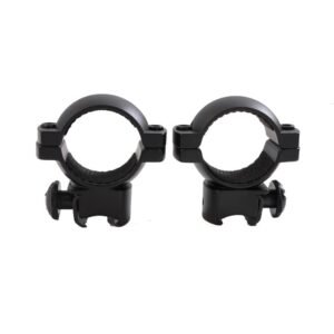 Traditions Aluminum Scope Rings fits .22 Airguns 3/8" Grooved Receiver 1" Medium - Matte Black