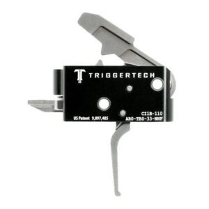 TriggerTech AR15 Competitive Flat Trigger 2 Stage Stainless Steel/Black
