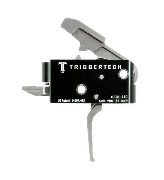 TriggerTech AR15 Competitive Flat Trigger 2 Stage Stainless Steel/Black