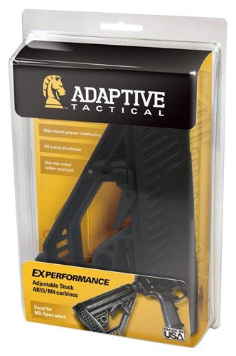 ADAPTIVE TACTICAL STOCK AR-15 - MIL-SPEC POLYMER BLACK - Image 2