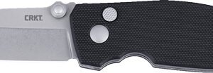 CRKT SQUID 2.2" FINE EDGE - BLACK/SS BUTTON LOCK D2