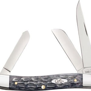 CASE KNIVES POCKET WORN GRAY - BONE CRANDALL JIG MED STOCKMAN
