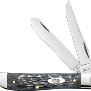 CASE KNIVES POCKET WORN GRAY - BONE CRANDALL JIG MINI TRAPPER