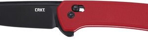 CRKT Q COMPACT 3.05" PLAIN - EDGE RED CROSSBAR LOCK