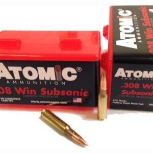 ATOMIC 308 WIN 175GR SUBSONIC - BTHP 50RD 10BX/CS