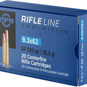 PPU 9.3X62MM 285GR JSP - 20RD 10BX/CS