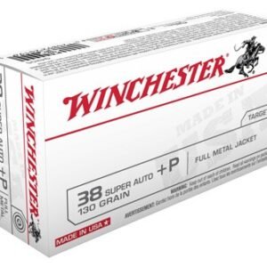 WIN AMMO USA .38 SUPER AUTO +P - 130GR. FMJ-RN 50RD 10BX/CS