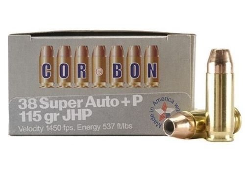 CORBON 38 SUPER + P 115GR JHP - 20RD 25BX/CS