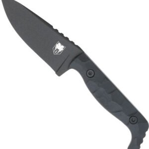 COBRATEC KINGPIN 4" FIXED BLD - BLACK D2 STEEL W/KYDEX SHEATH