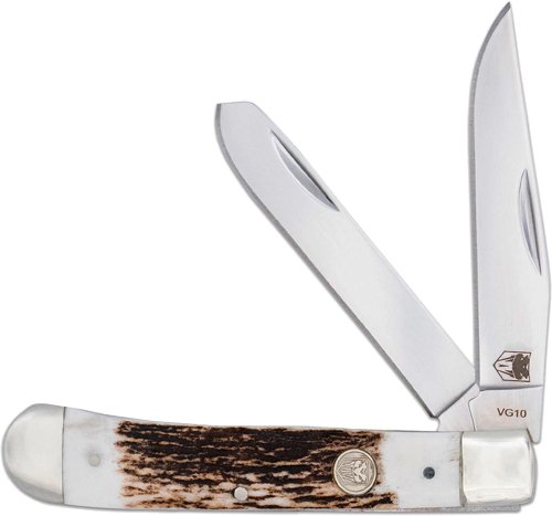 COBRATEC TRAPPER TWO BLADE - G-10 STAG/SS SLIP JOINT