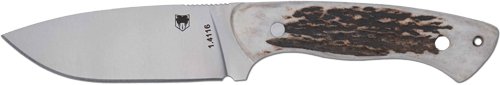 COBRATEC TWIN MOUNTAIN 4" - FIXED BLADE GENIUN STAG W/SHTH