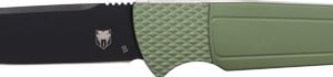 COBRATEC VIPER AUTO FOLDER - 3.12" OD GREEN/STN D2 BLK BLD
