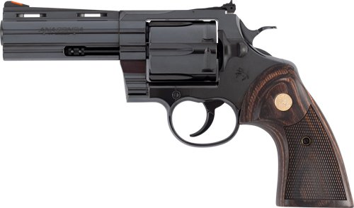 COLT ANACONDA 44MAG 4" 6RD - BLUED MEDALLION WOOD GRIPS - Image 2