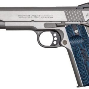 COLT COMPETITION 38 SUPER 5" - 9RD STAINLESS BLUE G10 GRIPS
