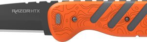 OUTDOOR EDGE RAZOR HTX 3" - FIXED GRAY/ORANGE W/BLADE POD