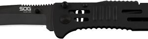 SOG KNIFE SLIM JIM BLACK TINI - BLACK CLIP POINT 3.18" BLADE