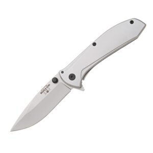 Bear & Son Framelock Assisted Opener Folding Knife 2-7/8" Drop Point Blade Stainless Steel