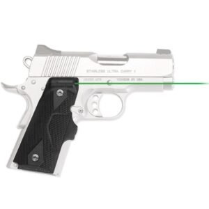 Crimson Trace LG-404G Front Activation Green Handgun Lasergrips for 1911 Compact Black