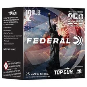 Federal Top Gun Target 250th Anniversary Shotshells 12 ga 2-3/4" 1-1/8 oz #8 1145 fps 25/ct