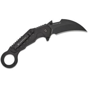 Smith & Wesson Extreme Ops Karambit Assisted Folding Knife 3" Hawkbill Blade Black