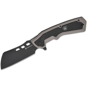 Smith & Wesson Extraction and Evasion Assisted Folding Knife 3-1/2" Cleaver Blade Black